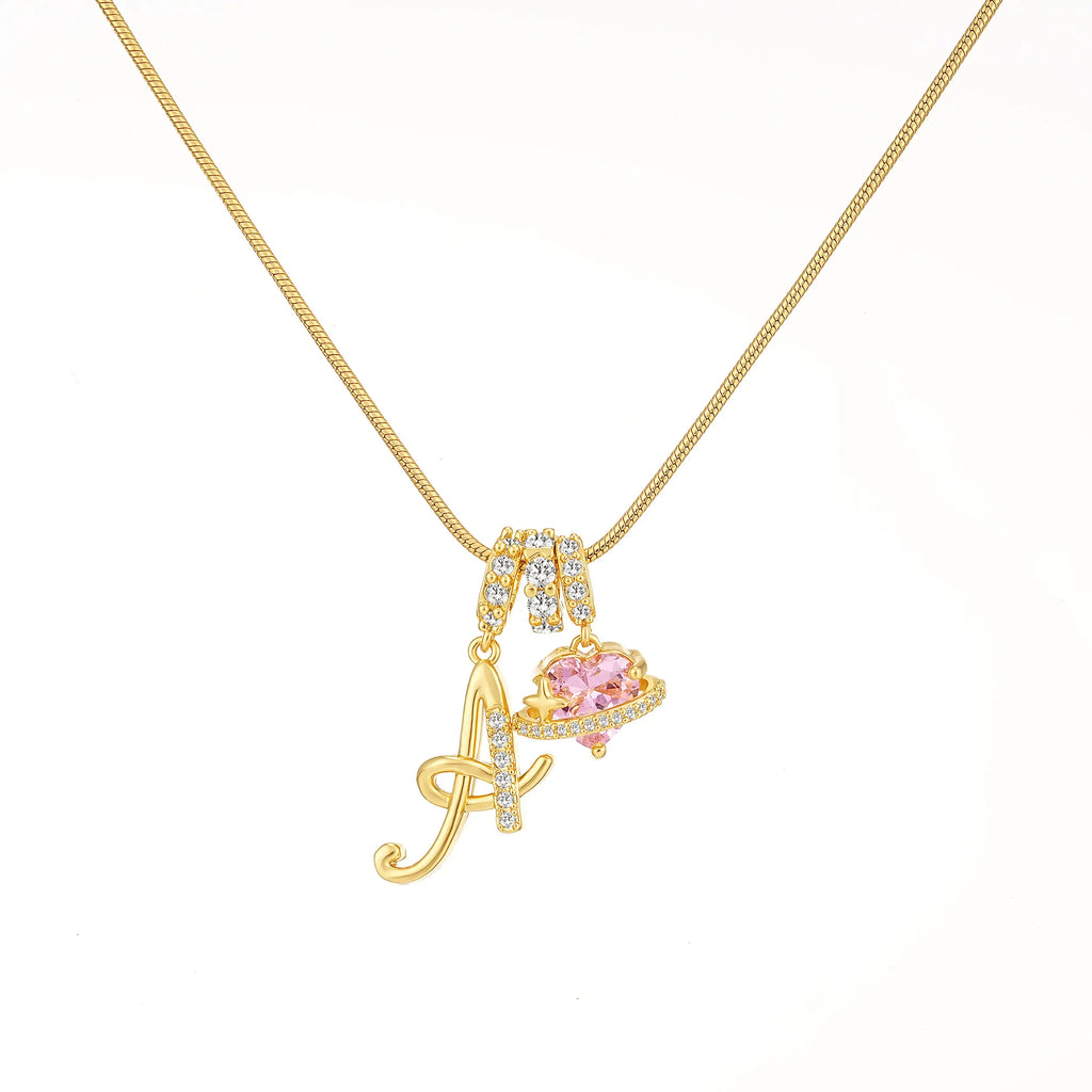 Art-designed personalized name letter necklace
