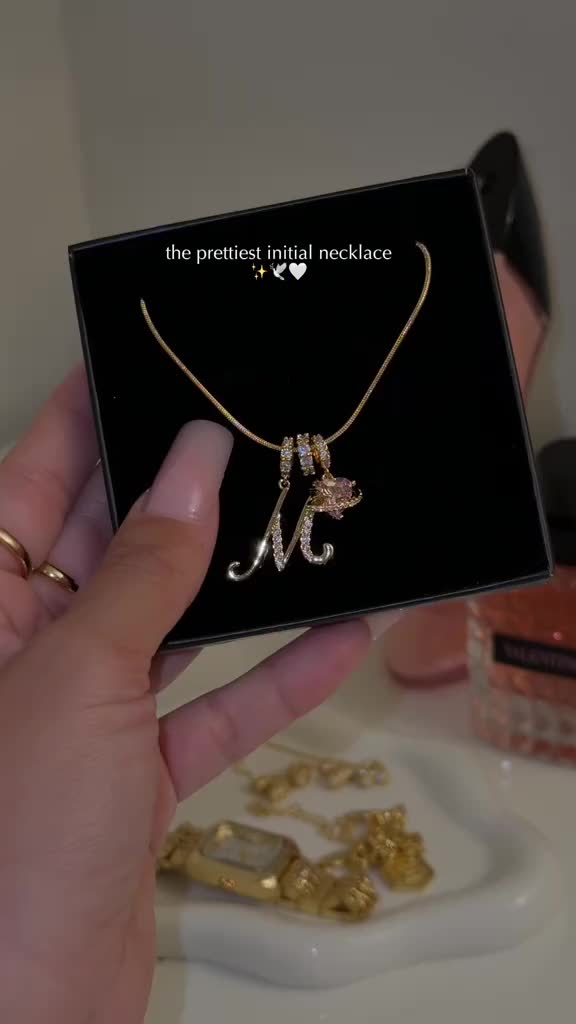 Art-designed personalized name letter necklace