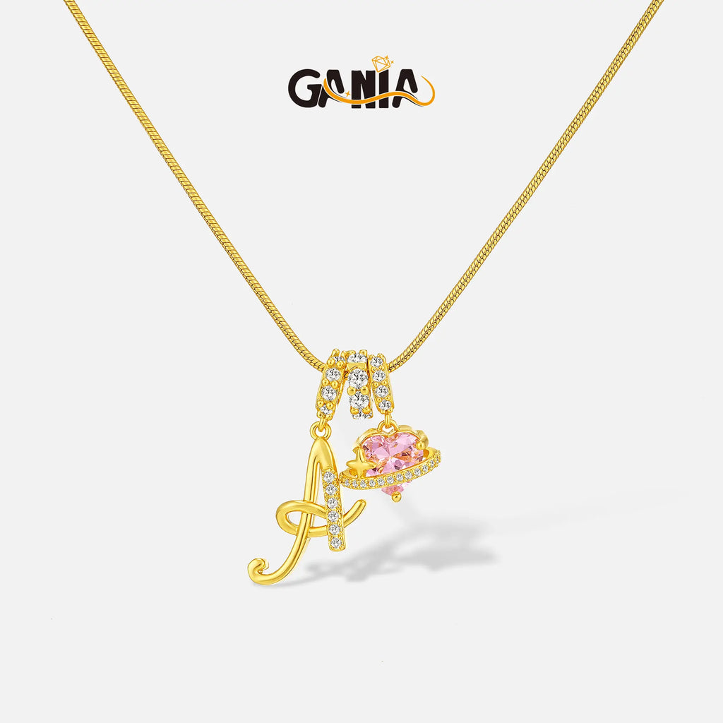Art-designed personalized name letter necklace