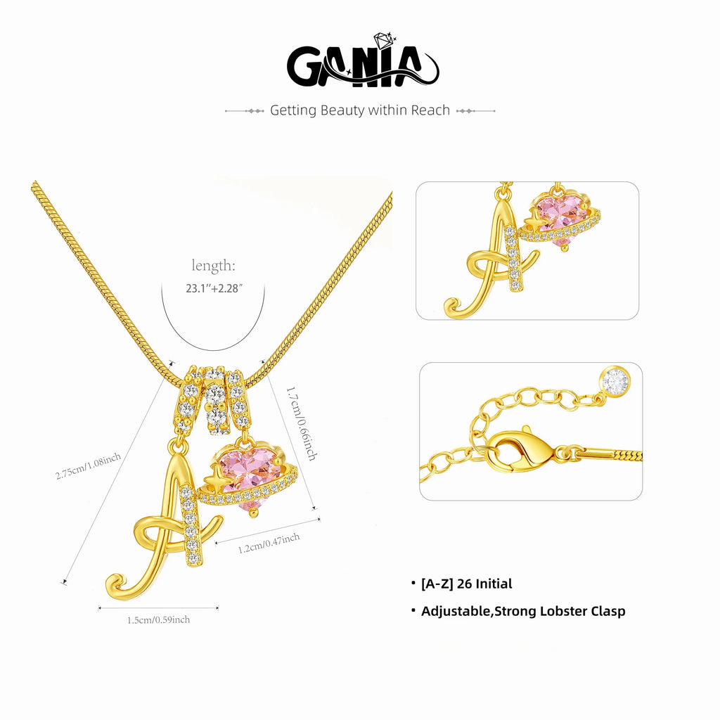 Art-designed personalized name letter necklace