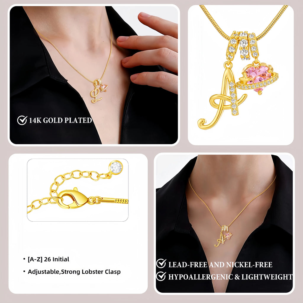 Art-designed personalized name letter necklace