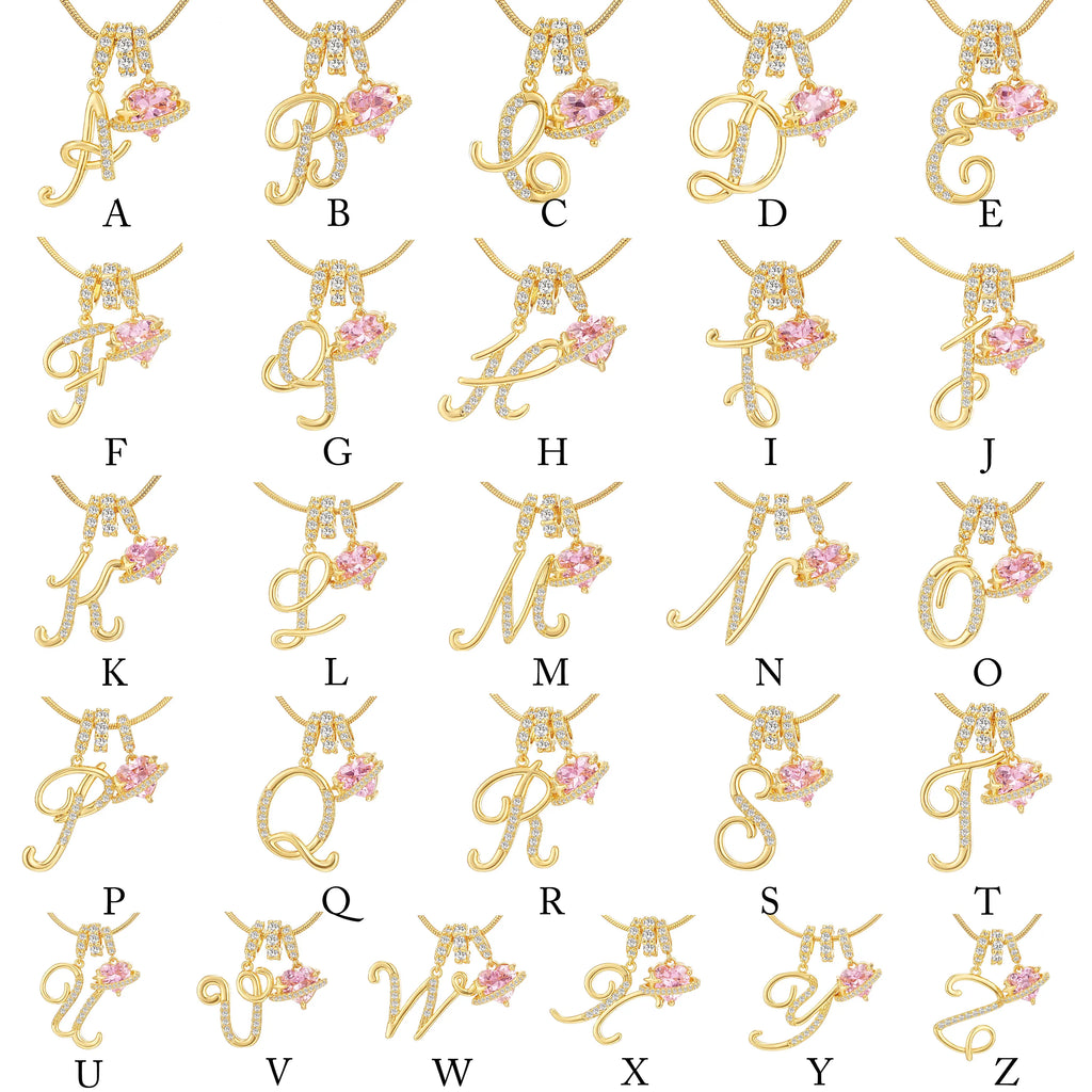 Art-designed personalized name letter necklace