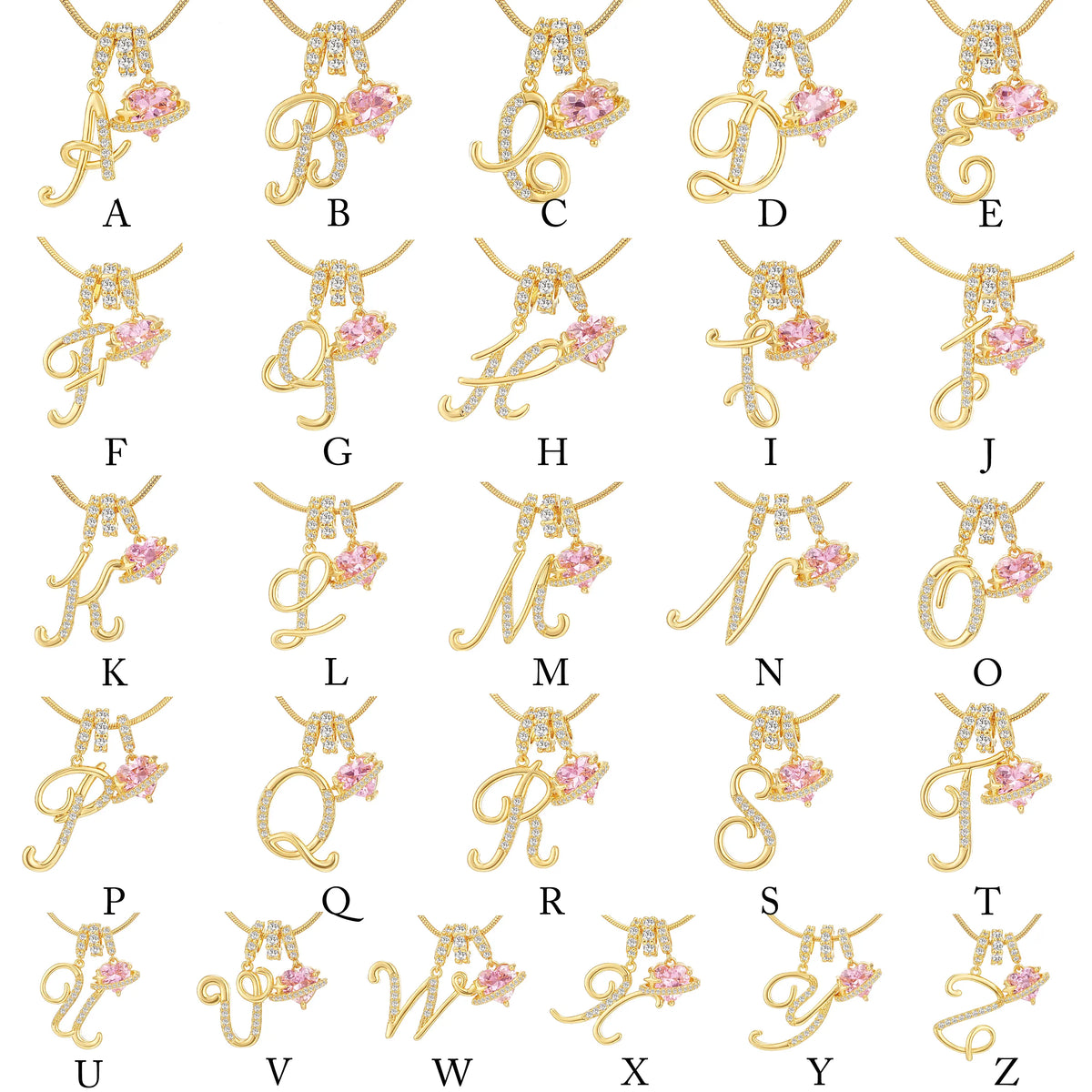 Art-designed personalized name letter necklace