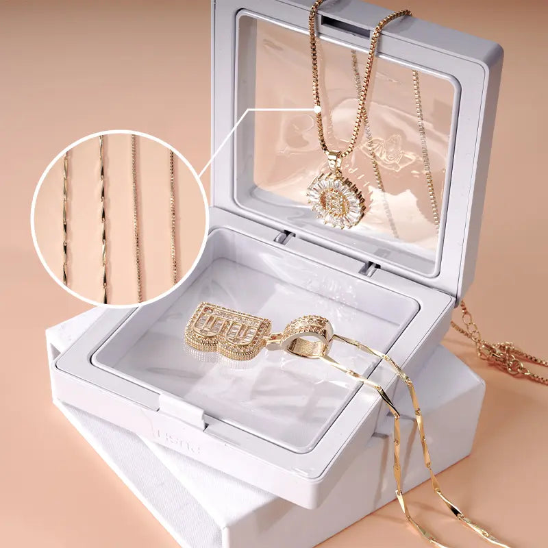 2 Pack Initial Necklaces Letter Pendant Necklaces 14K Gold Plated