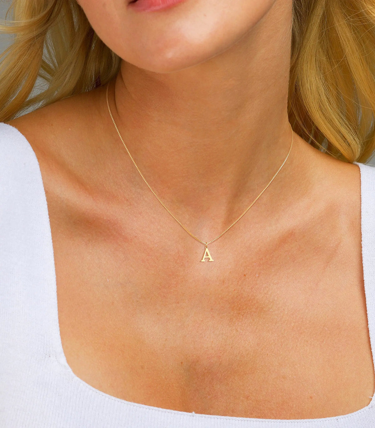 Gold Initial Letters Necklace