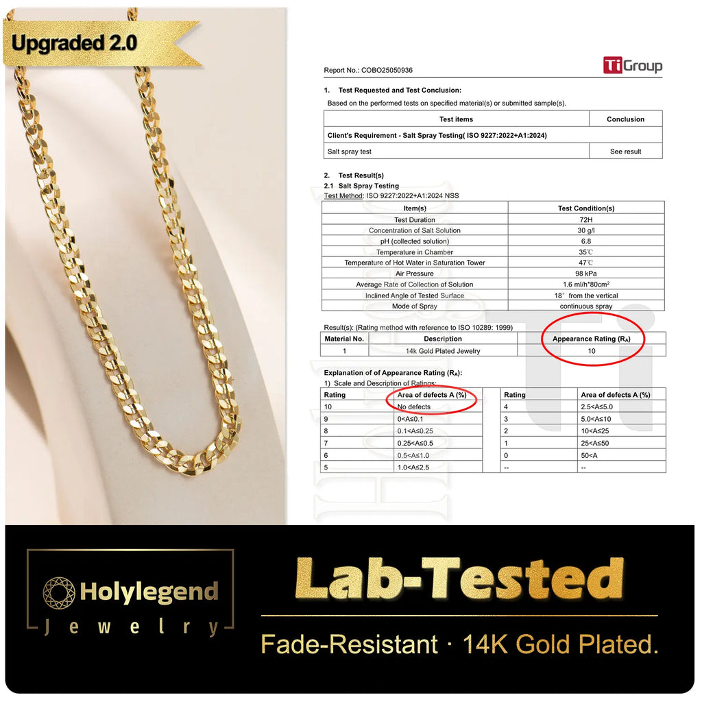 14K Real Gold-Plated Men's Christian Cross Necklace