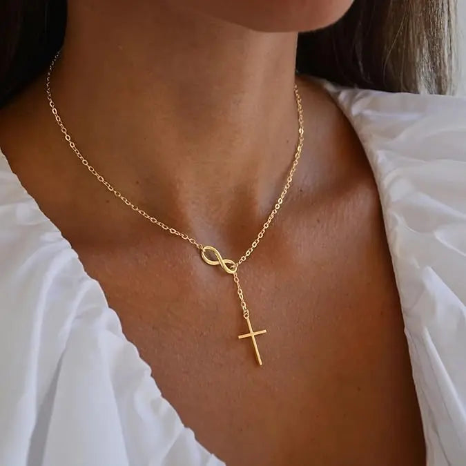 Crown Cross Pendant Necklace