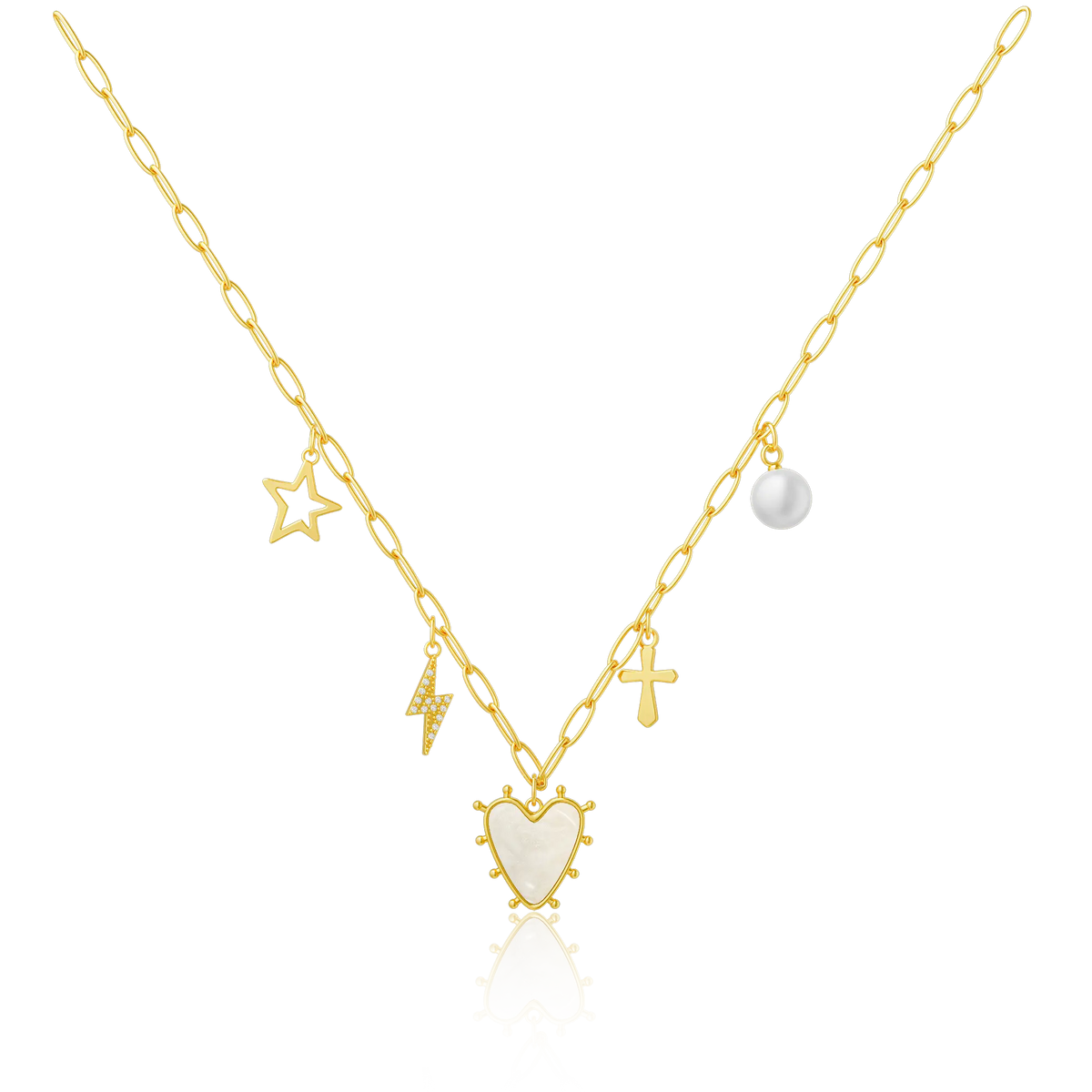 14K Gold/Silver Plated Heart Shape Pendant Magnetic Necklace