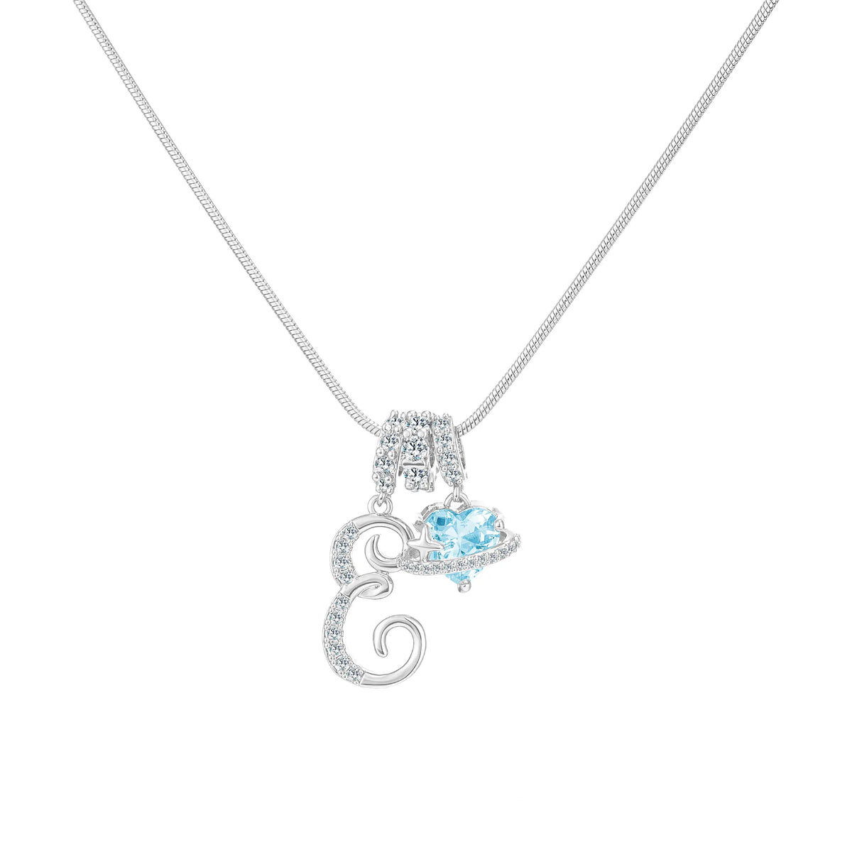 Art-designed personalized name letter necklace