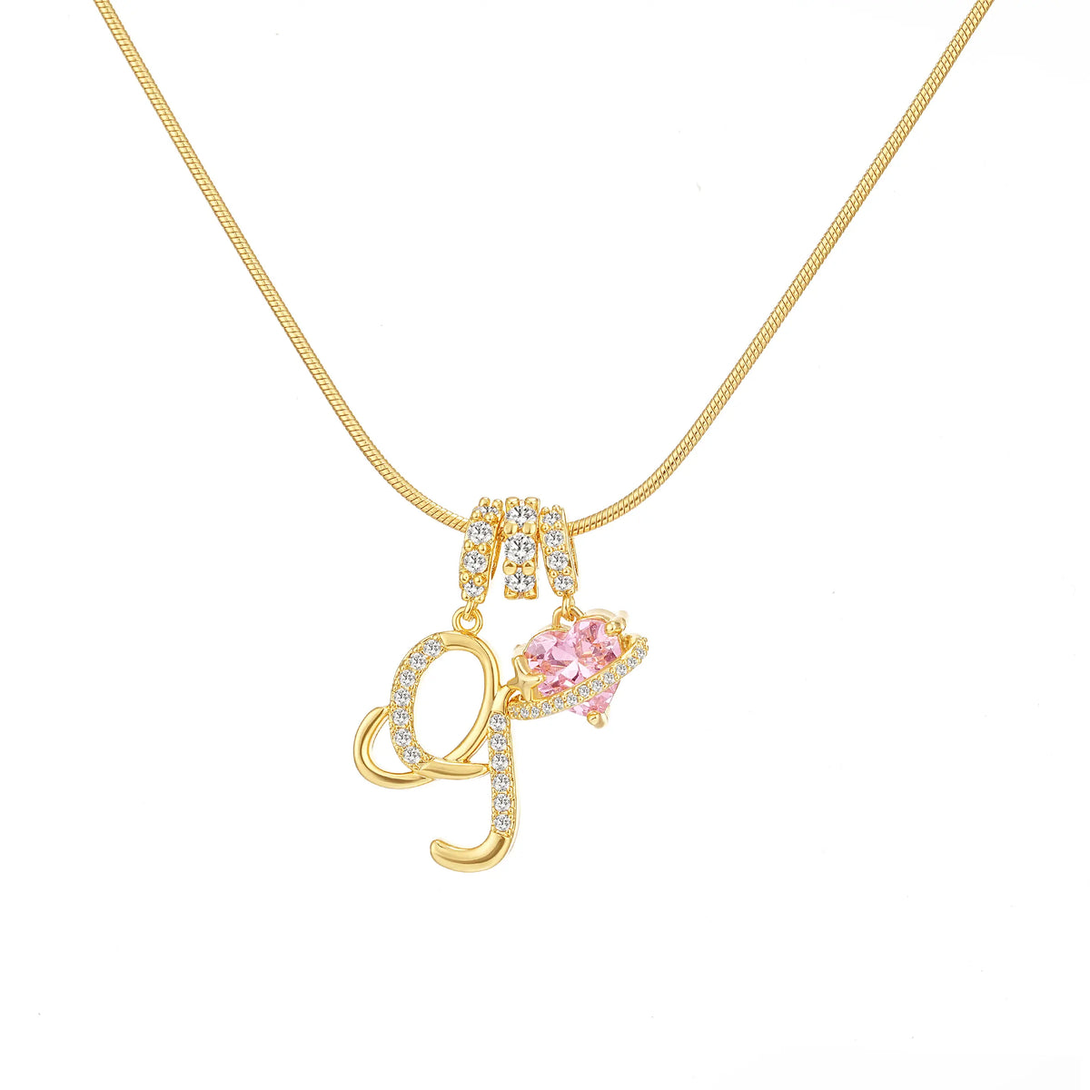 Art-designed personalized name letter necklace