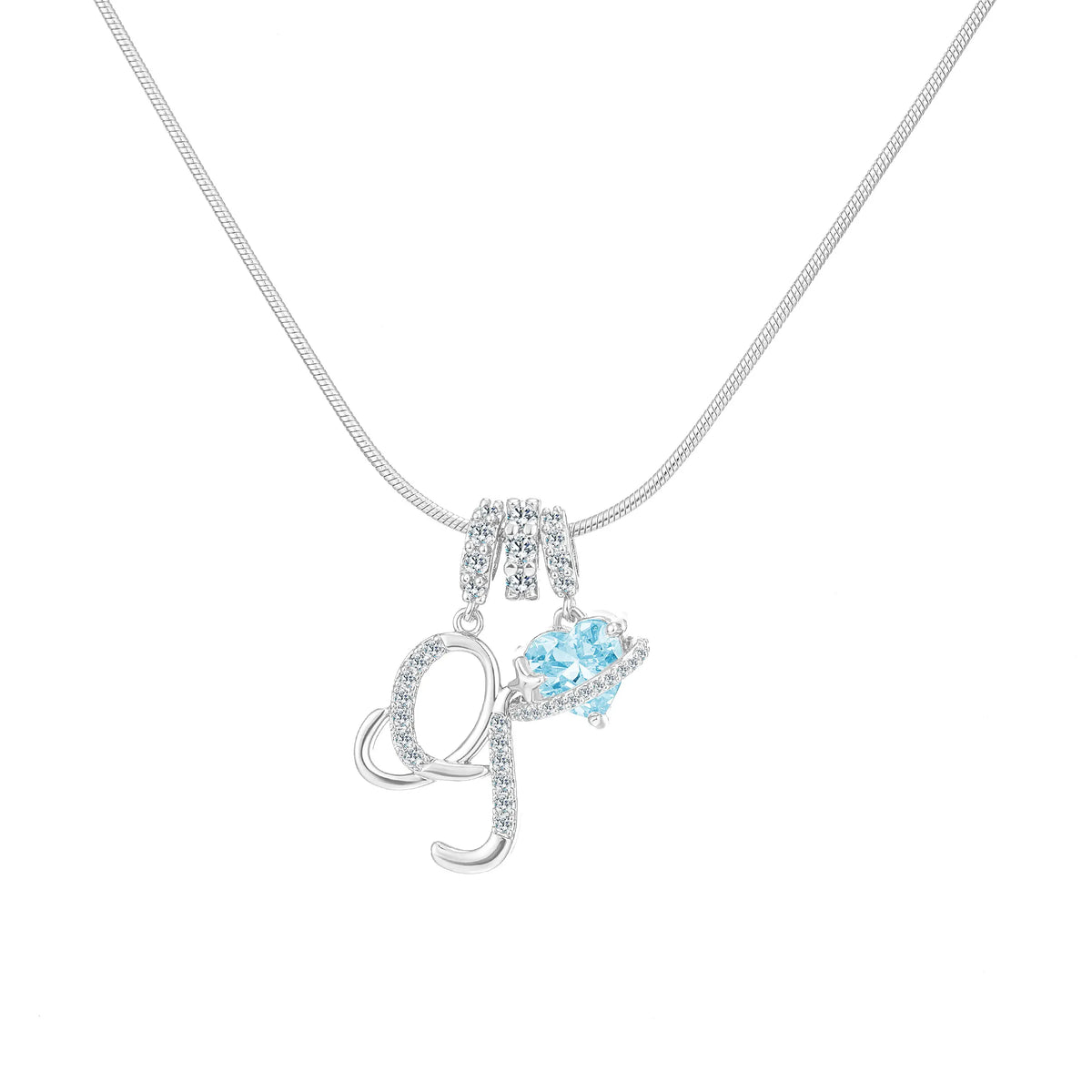 Art-designed personalized name letter necklace