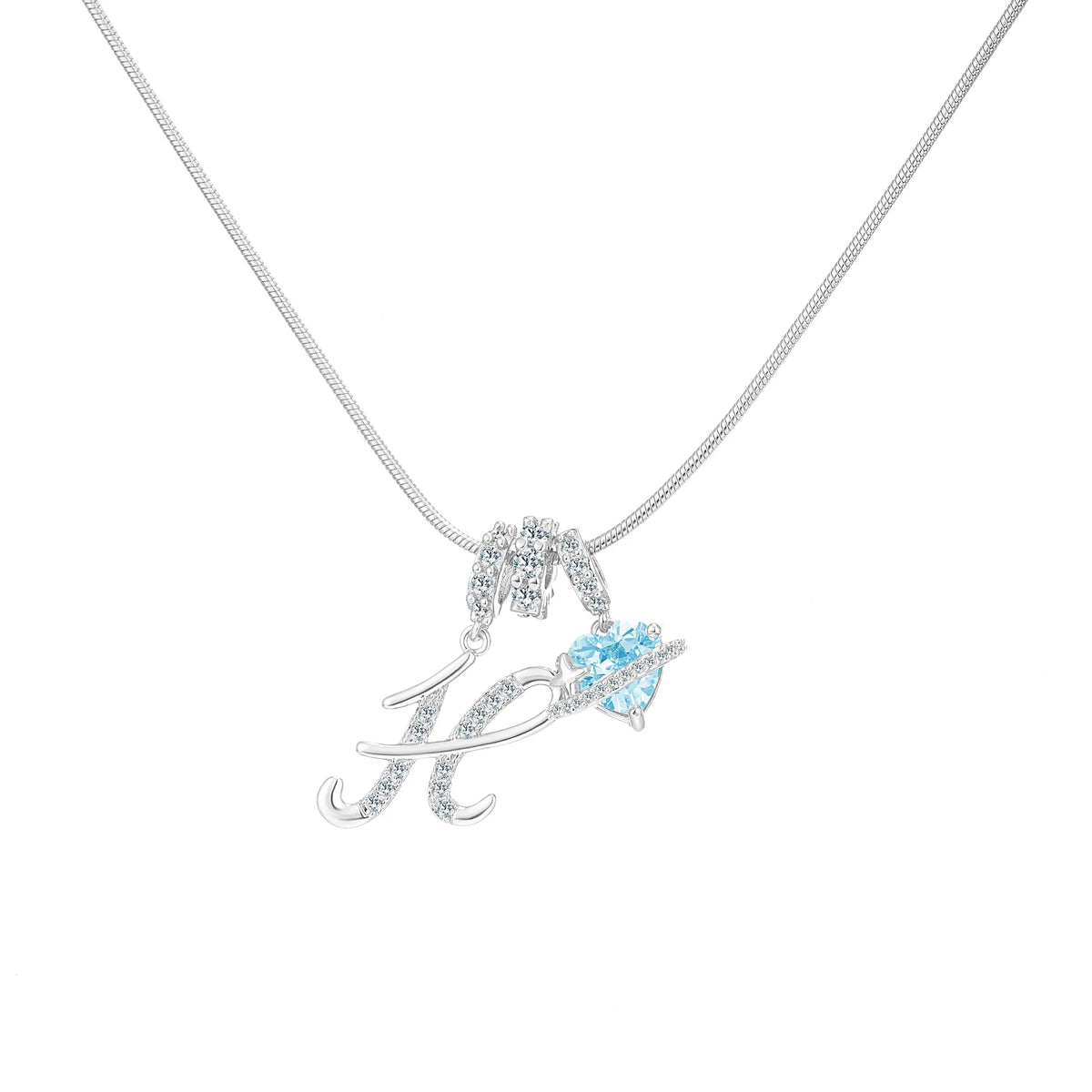 Art-designed personalized name letter necklace