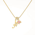 Art-designed personalized name letter necklace