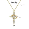 Crown Cross Pendant Necklace