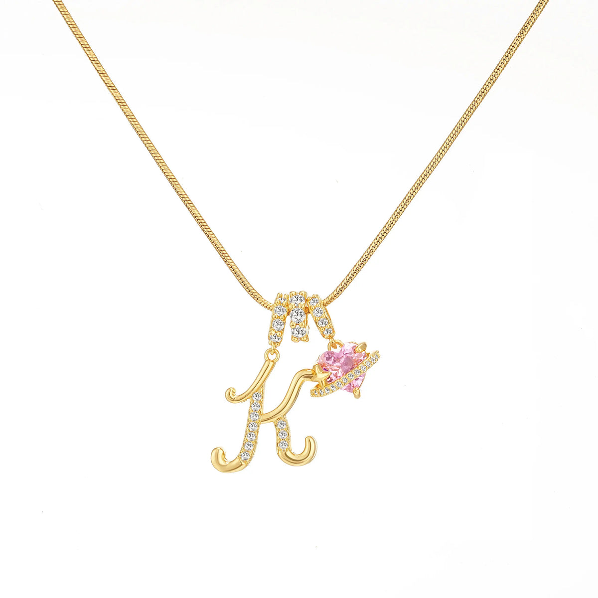Art-designed personalized name letter necklace