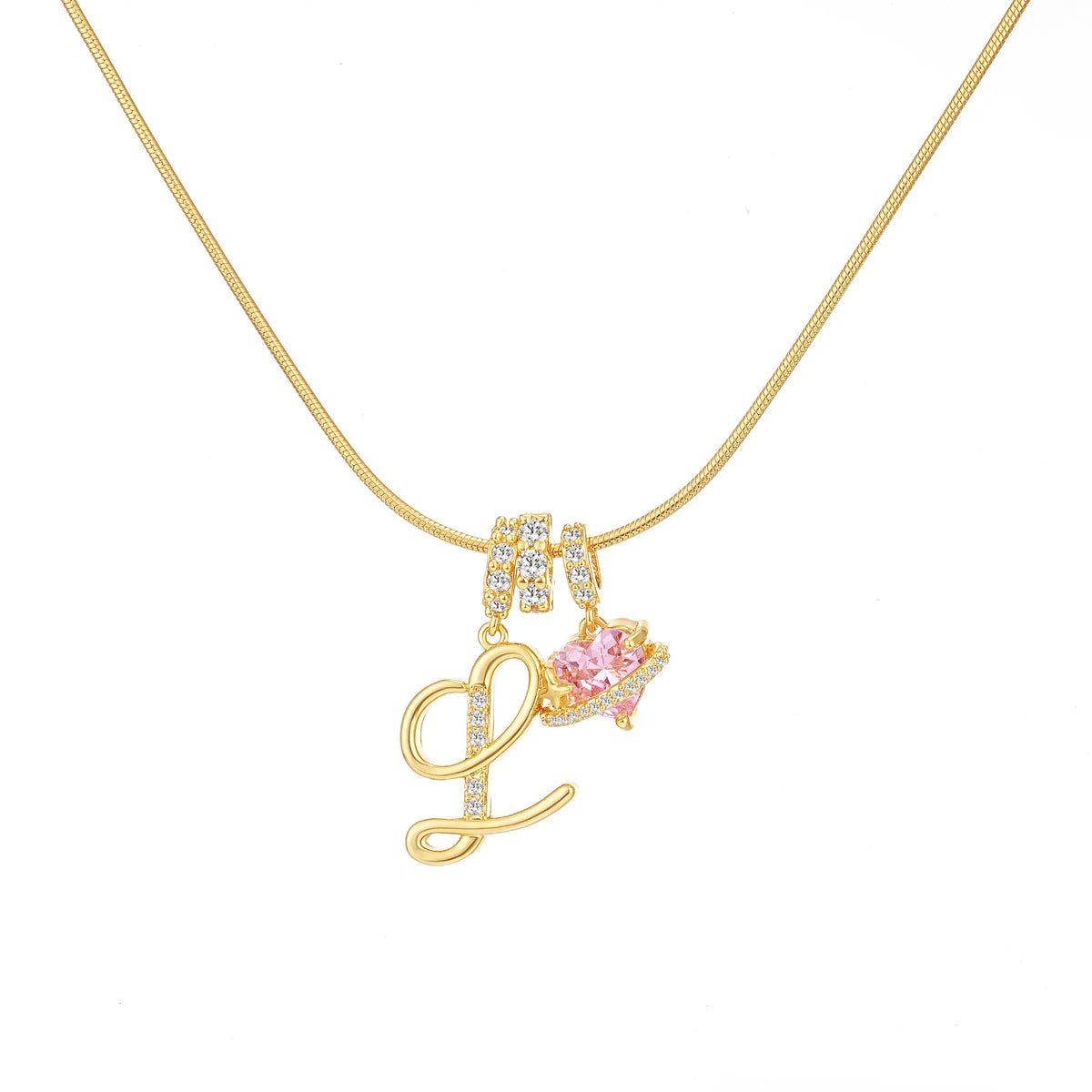 Art-designed personalized name letter necklace