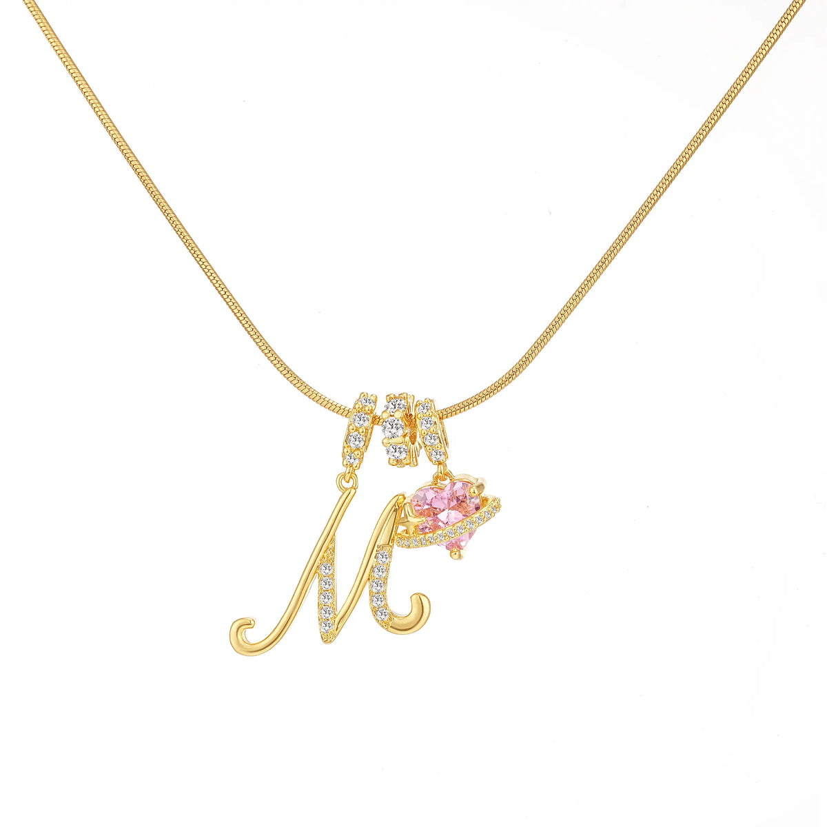Art-designed personalized name letter necklace