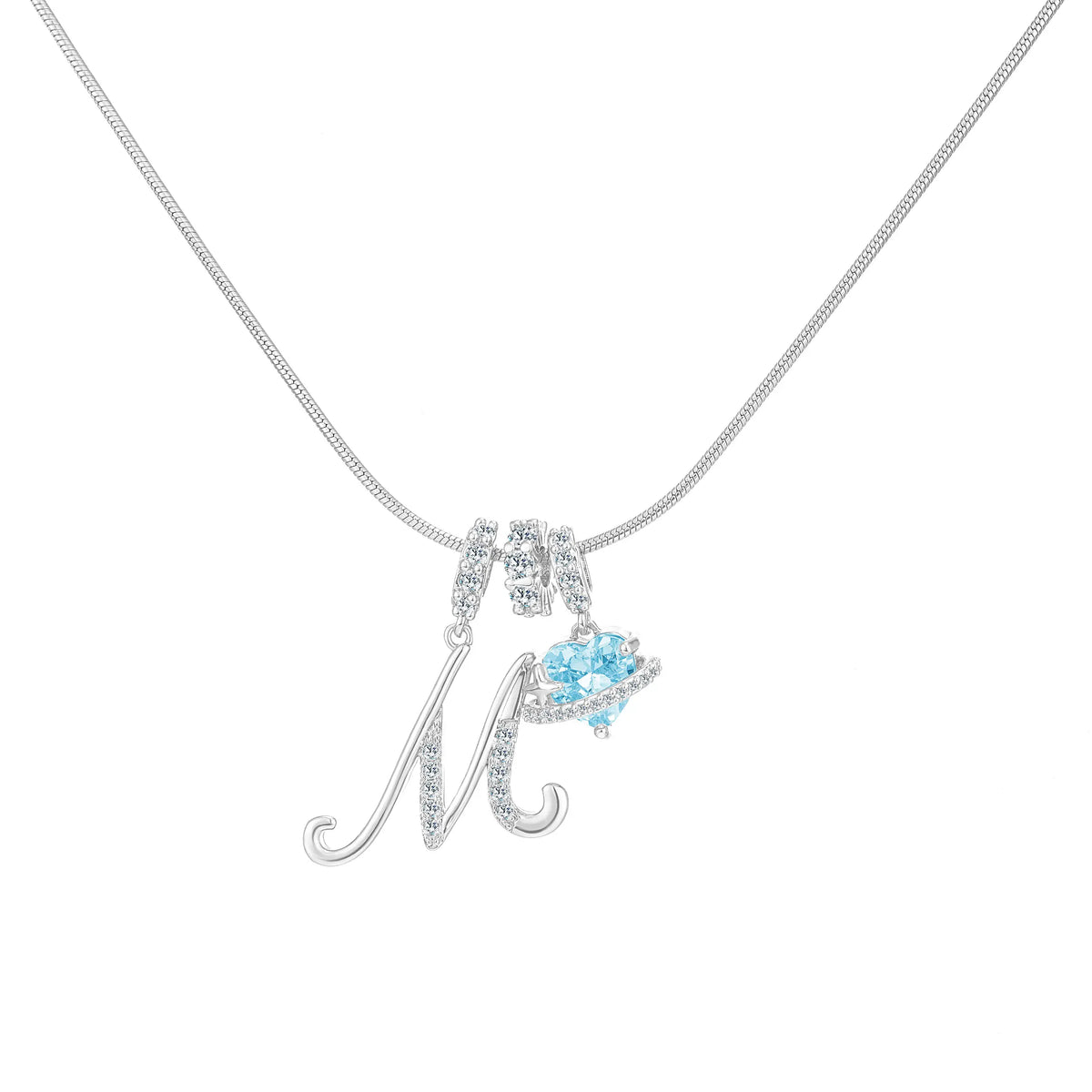 Art-designed personalized name letter necklace