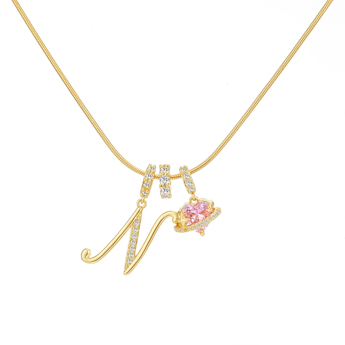 Art-designed personalized name letter necklace