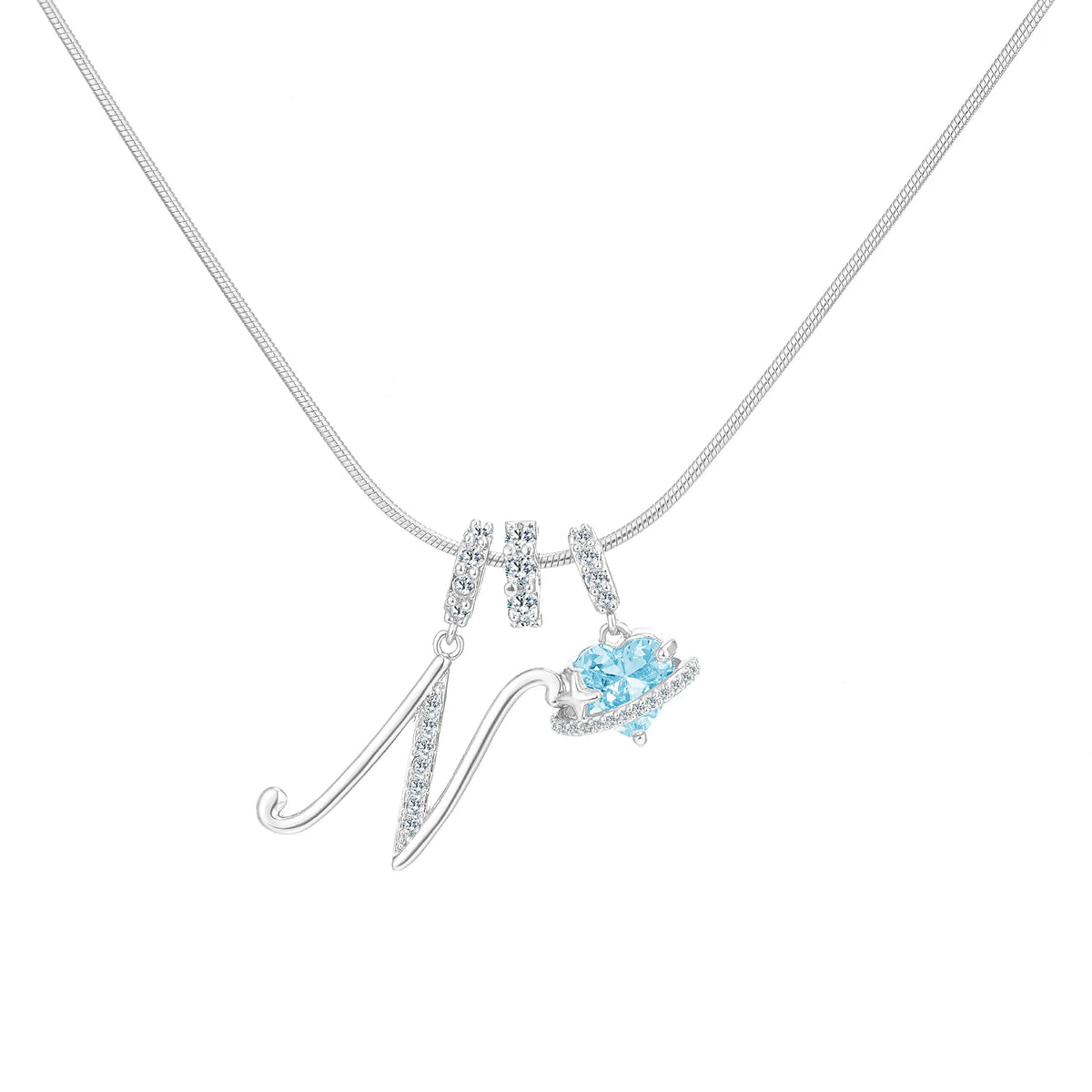 Art-designed personalized name letter necklace