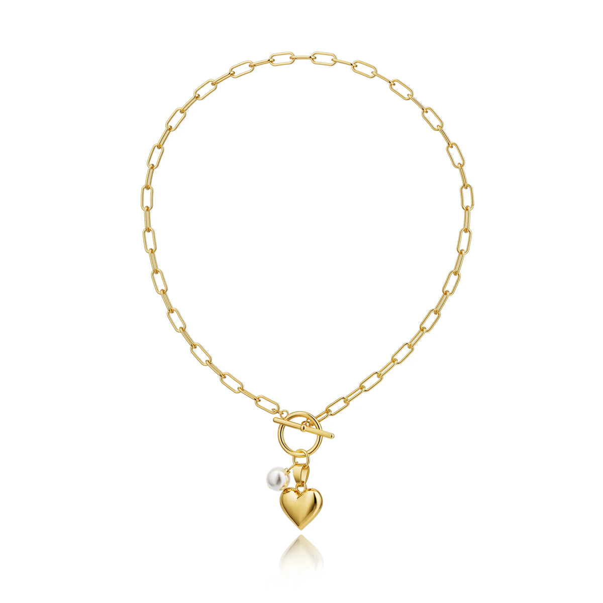 14K Gold/Silver Plated Heart Shape Pendant Magnetic Necklace