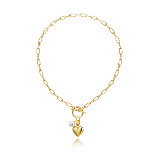 14K Gold/Silver Plated Heart Shape Pendant Magnetic Necklace