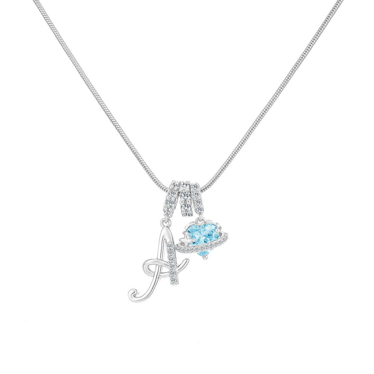 Art-designed personalized name letter necklace