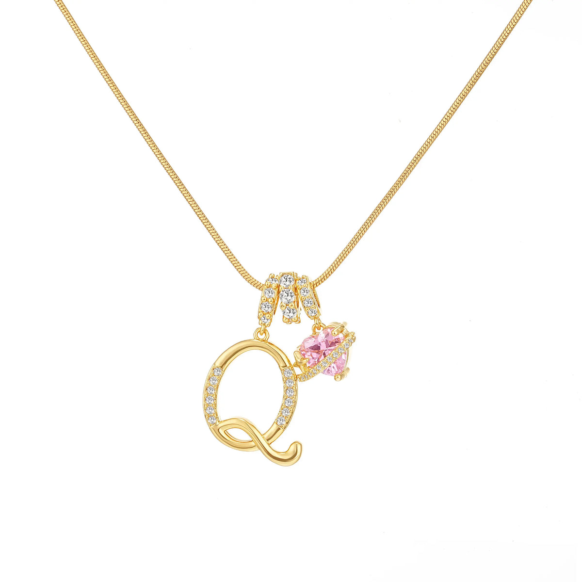 Art-designed personalized name letter necklace