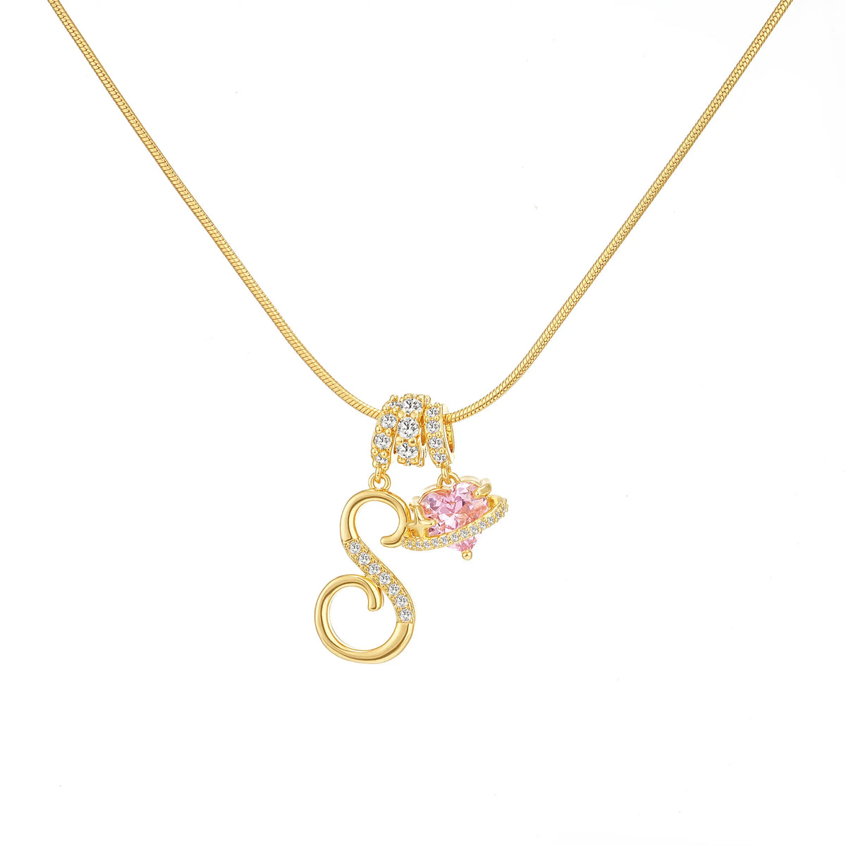Art-designed personalized name letter necklace