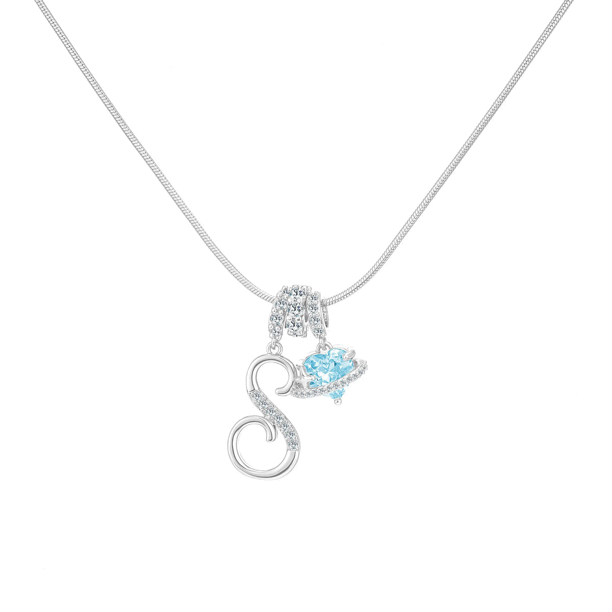 Art-designed personalized name letter necklace
