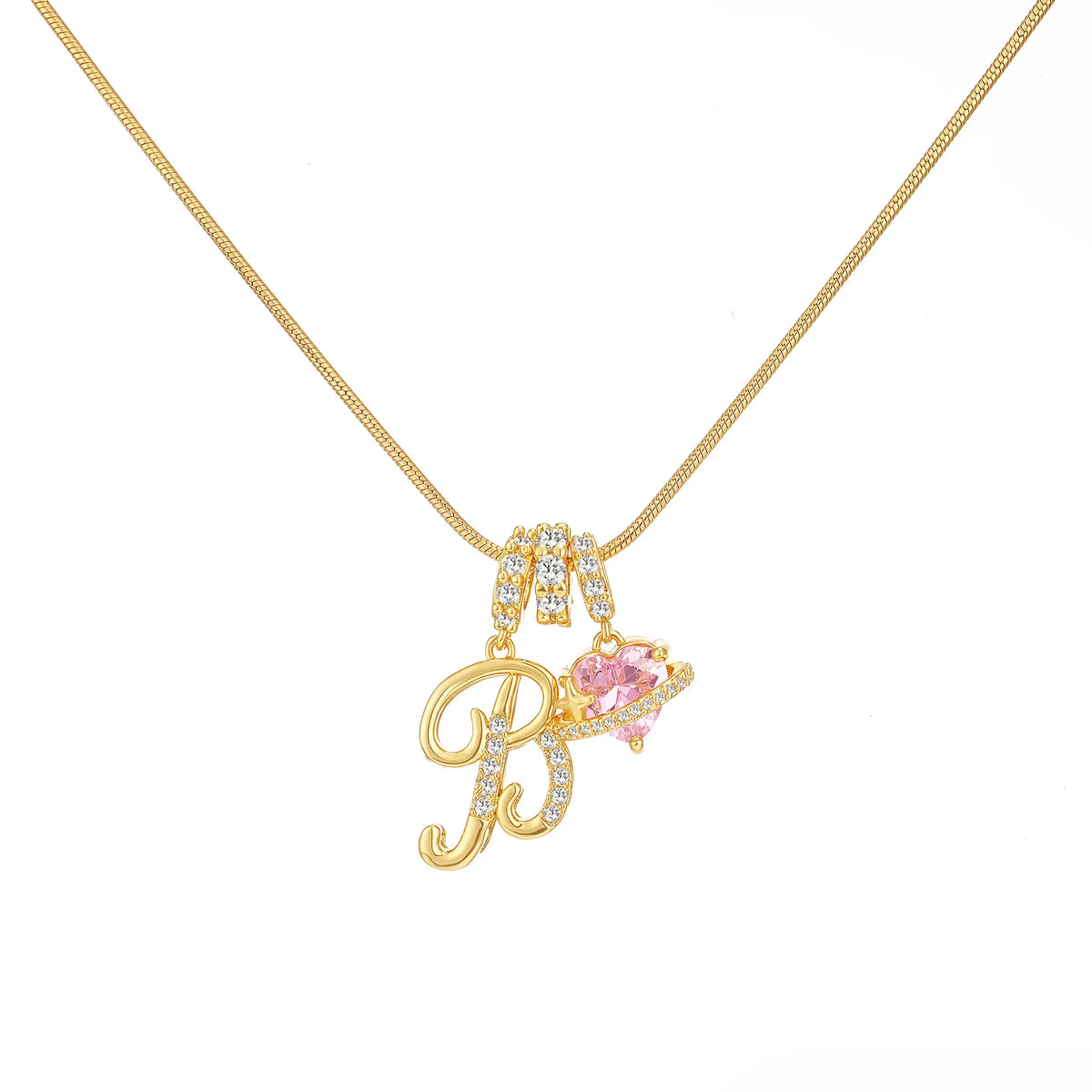 Art-designed personalized name letter necklace