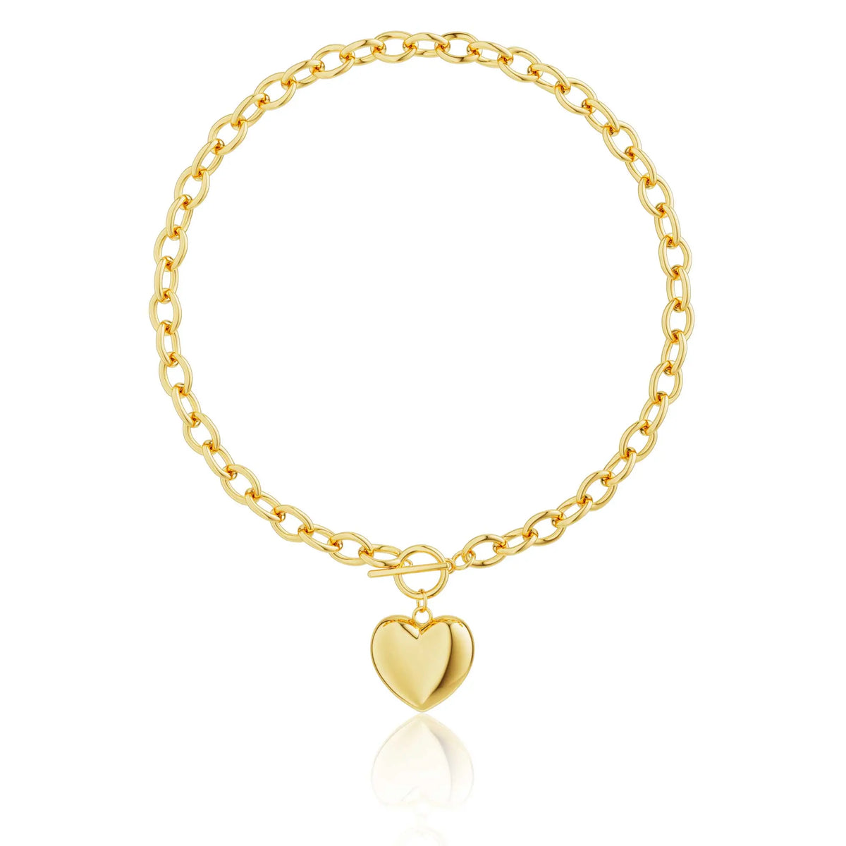14K Gold/Silver Plated Heart Shape Pendant Magnetic Necklace
