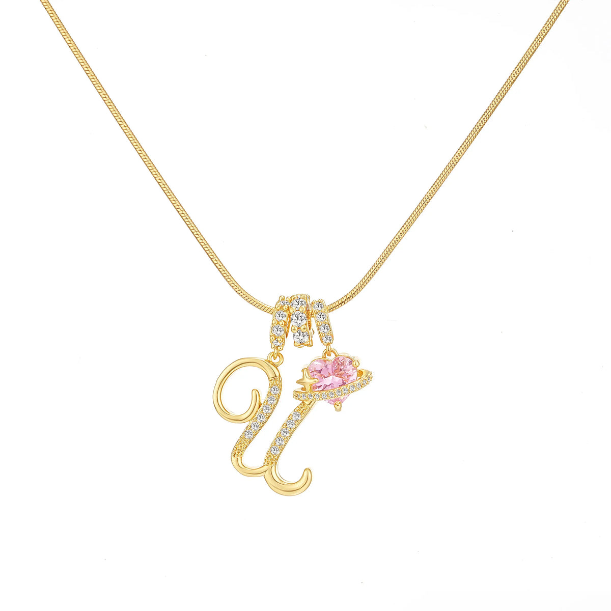Art-designed personalized name letter necklace