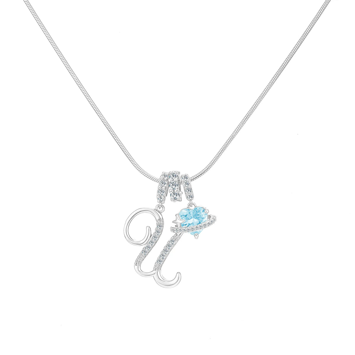 Art-designed personalized name letter necklace