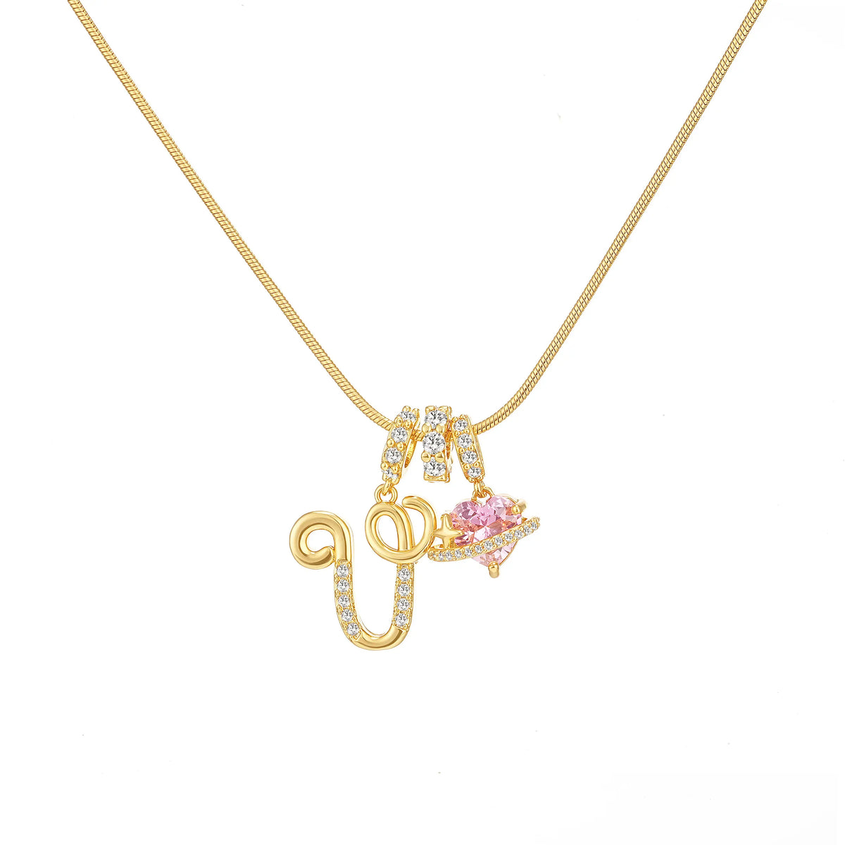Art-designed personalized name letter necklace