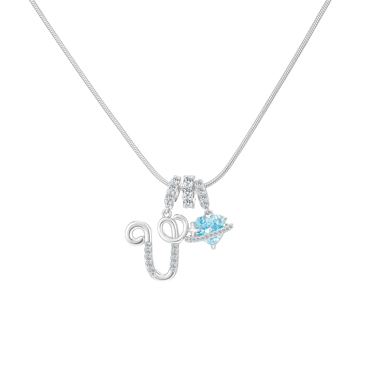 Art-designed personalized name letter necklace