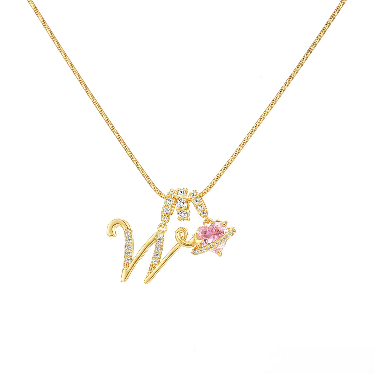 Art-designed personalized name letter necklace