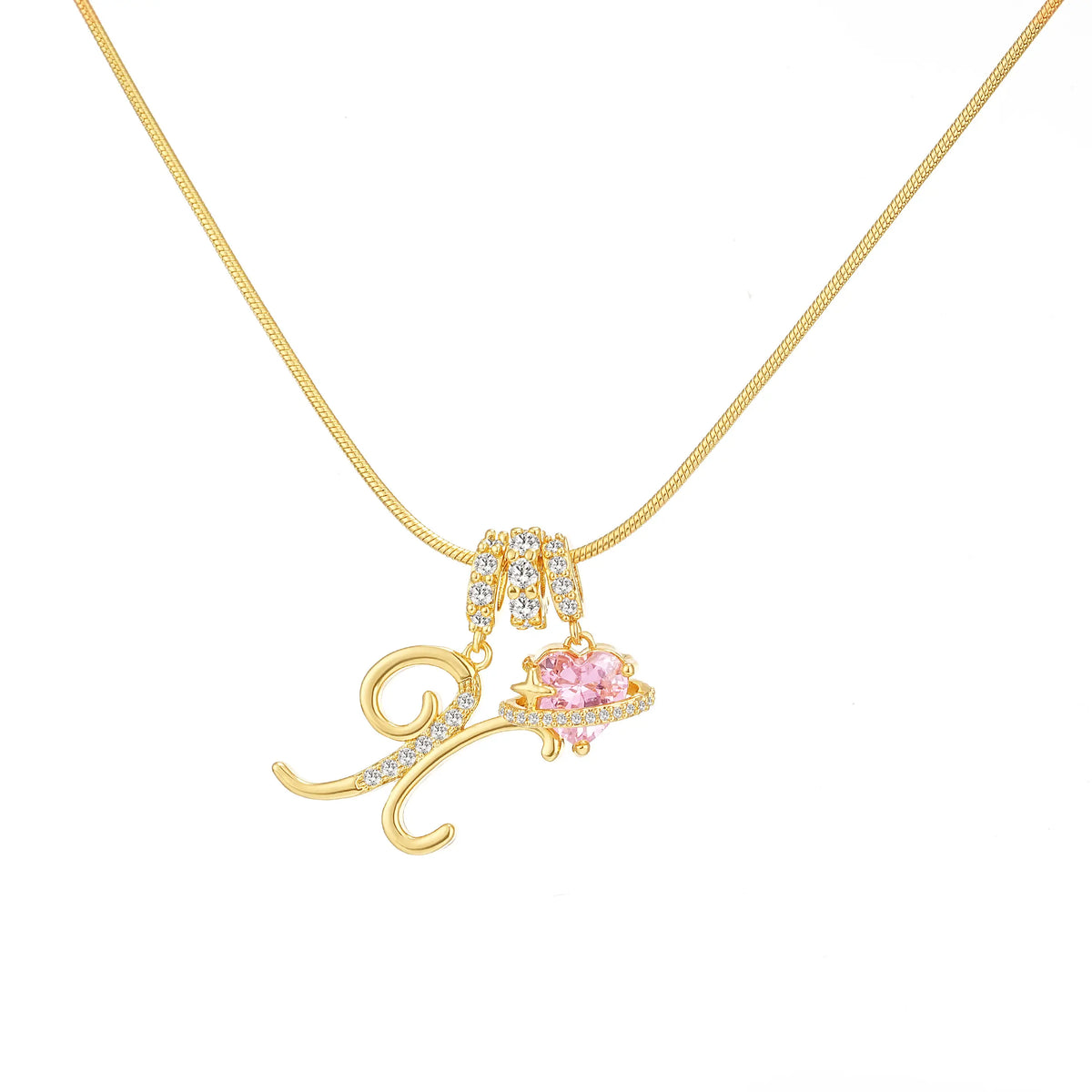 Art-designed personalized name letter necklace