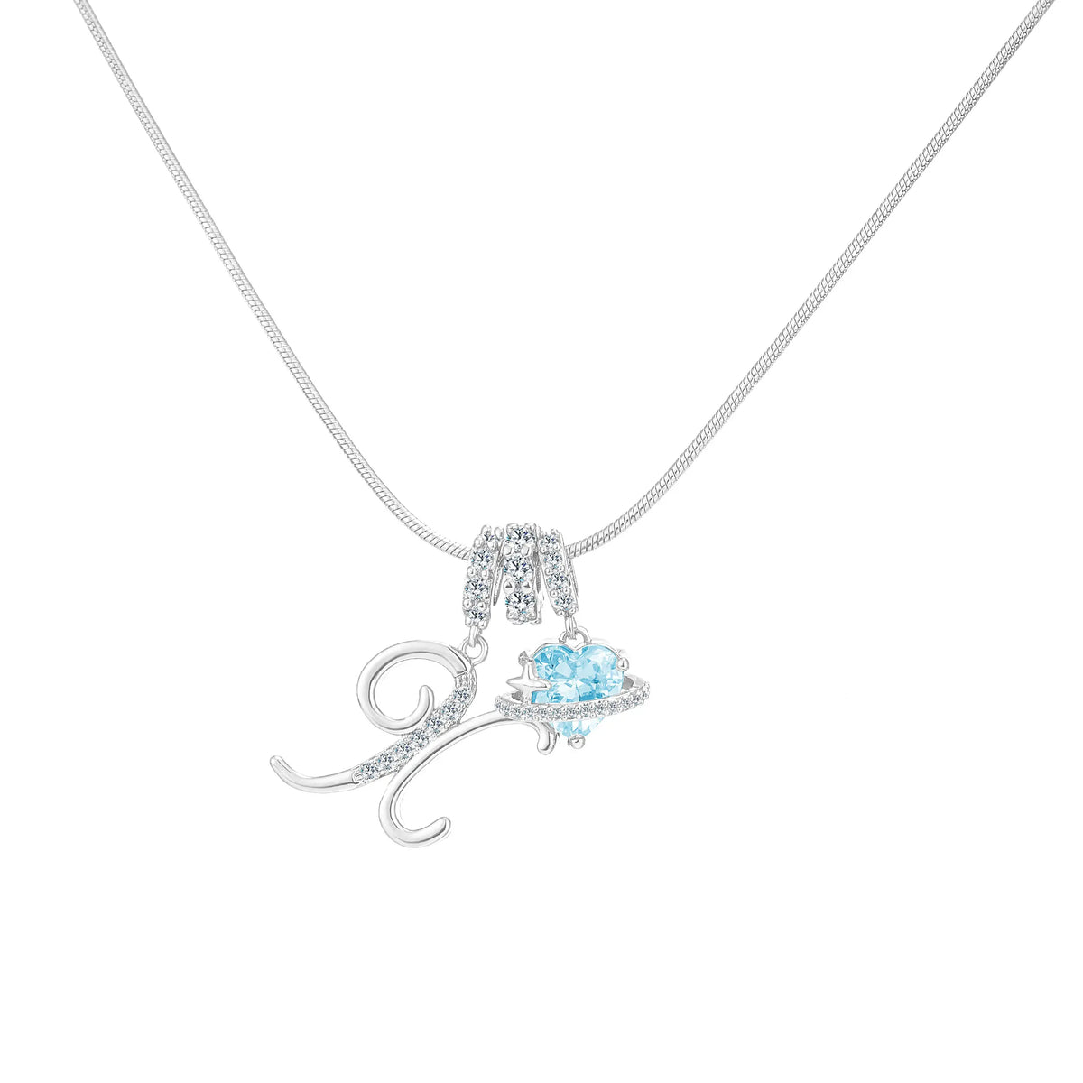 Art-designed personalized name letter necklace