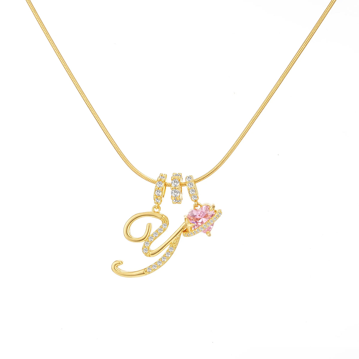 Art-designed personalized name letter necklace