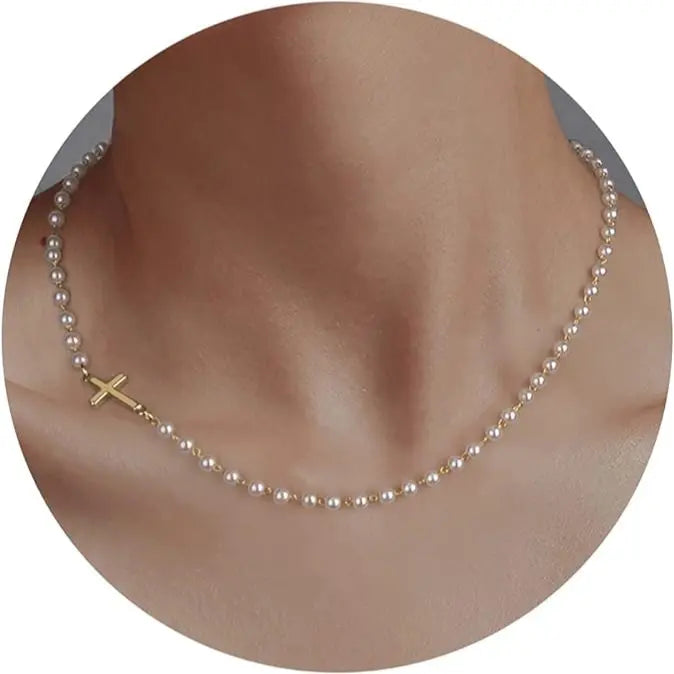 Crown Cross Pendant Necklace