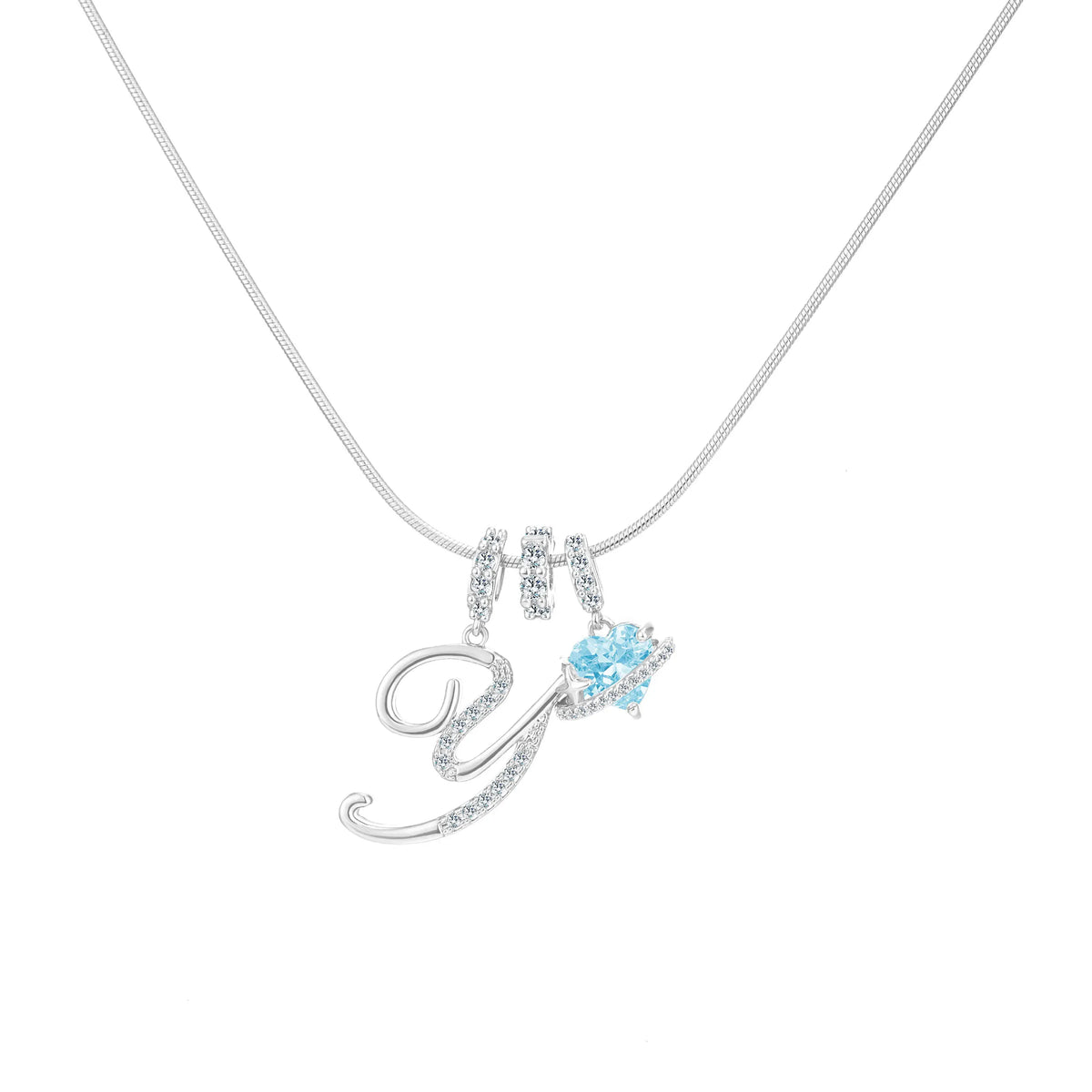 Art-designed personalized name letter necklace