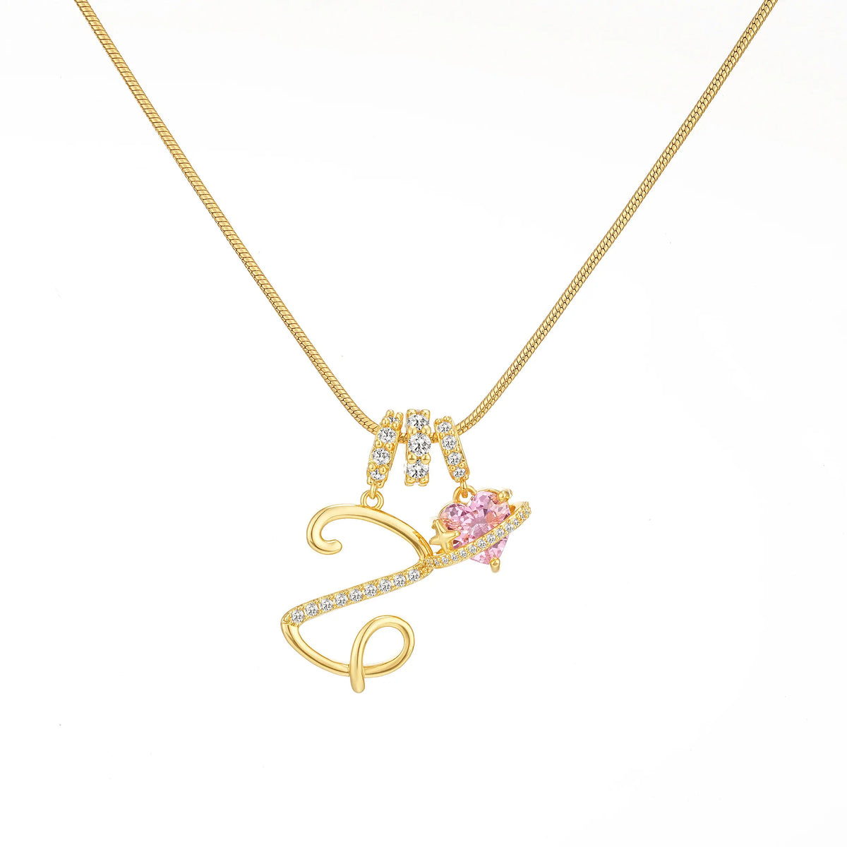 Art-designed personalized name letter necklace