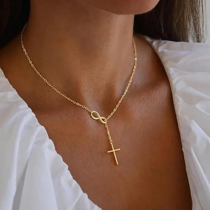Crown Cross Pendant Necklace