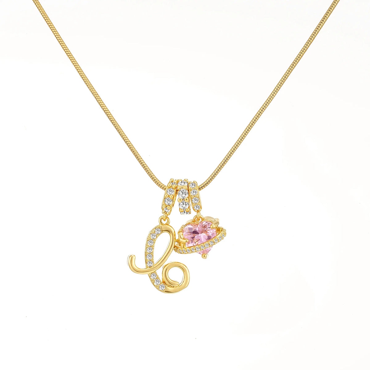 Art-designed personalized name letter necklace
