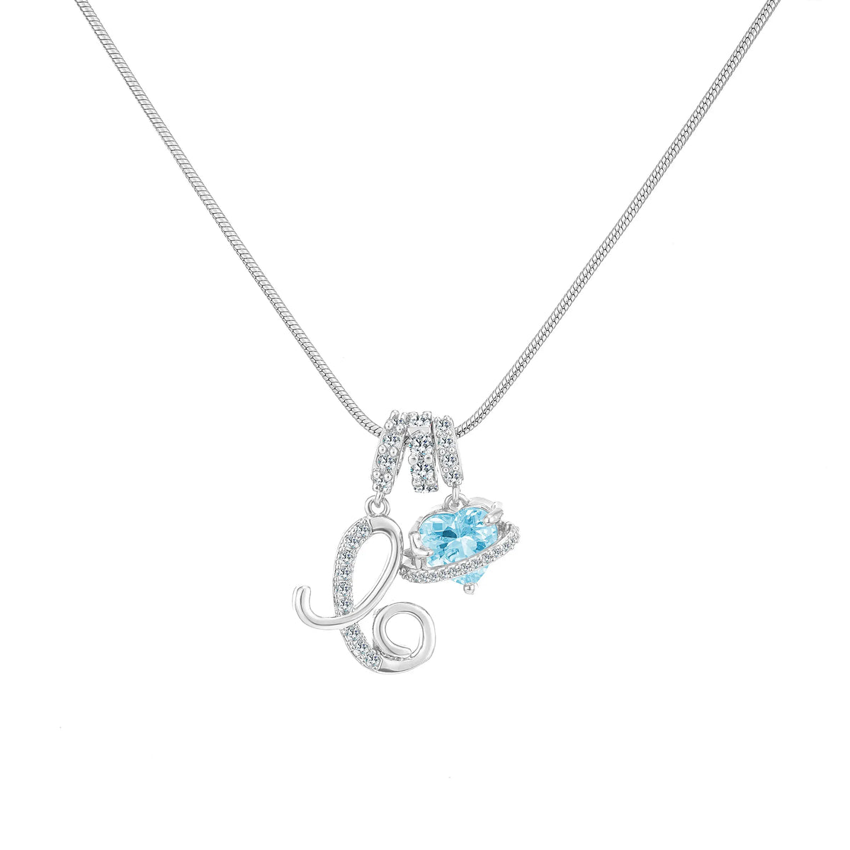 Art-designed personalized name letter necklace