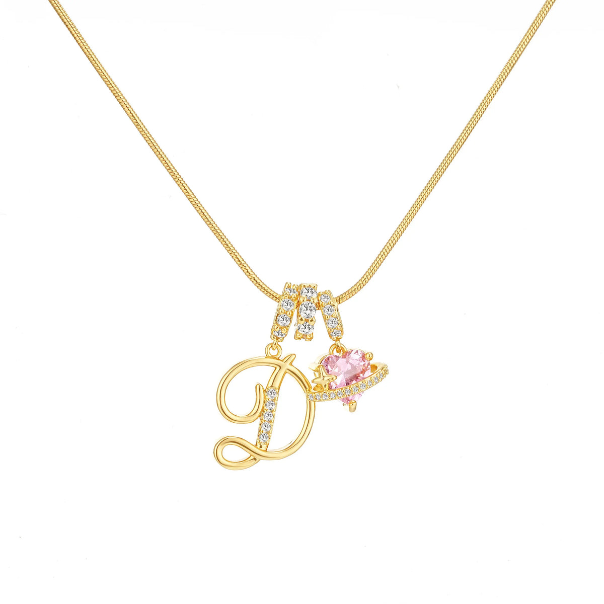 Art-designed personalized name letter necklace