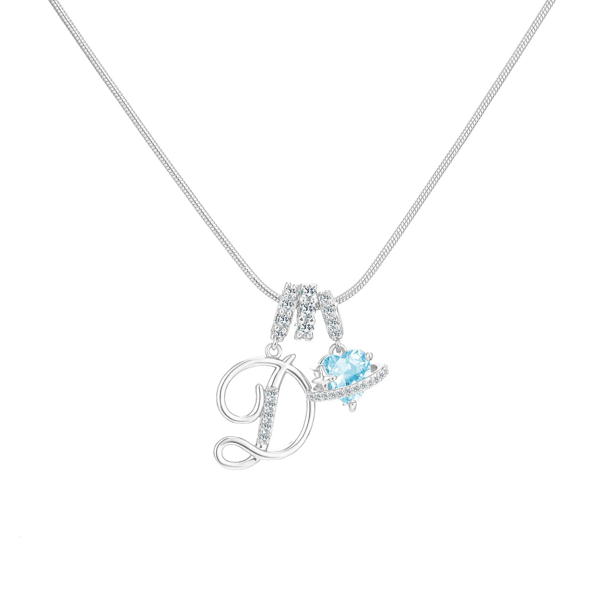 Art-designed personalized name letter necklace