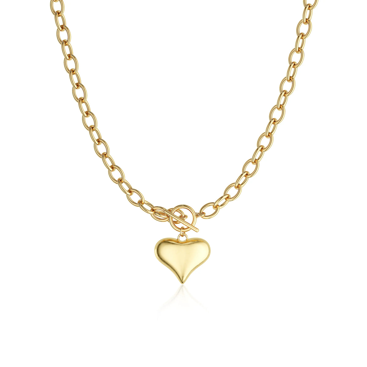 14K Gold/Silver Plated Heart Shape Pendant Magnetic Necklace