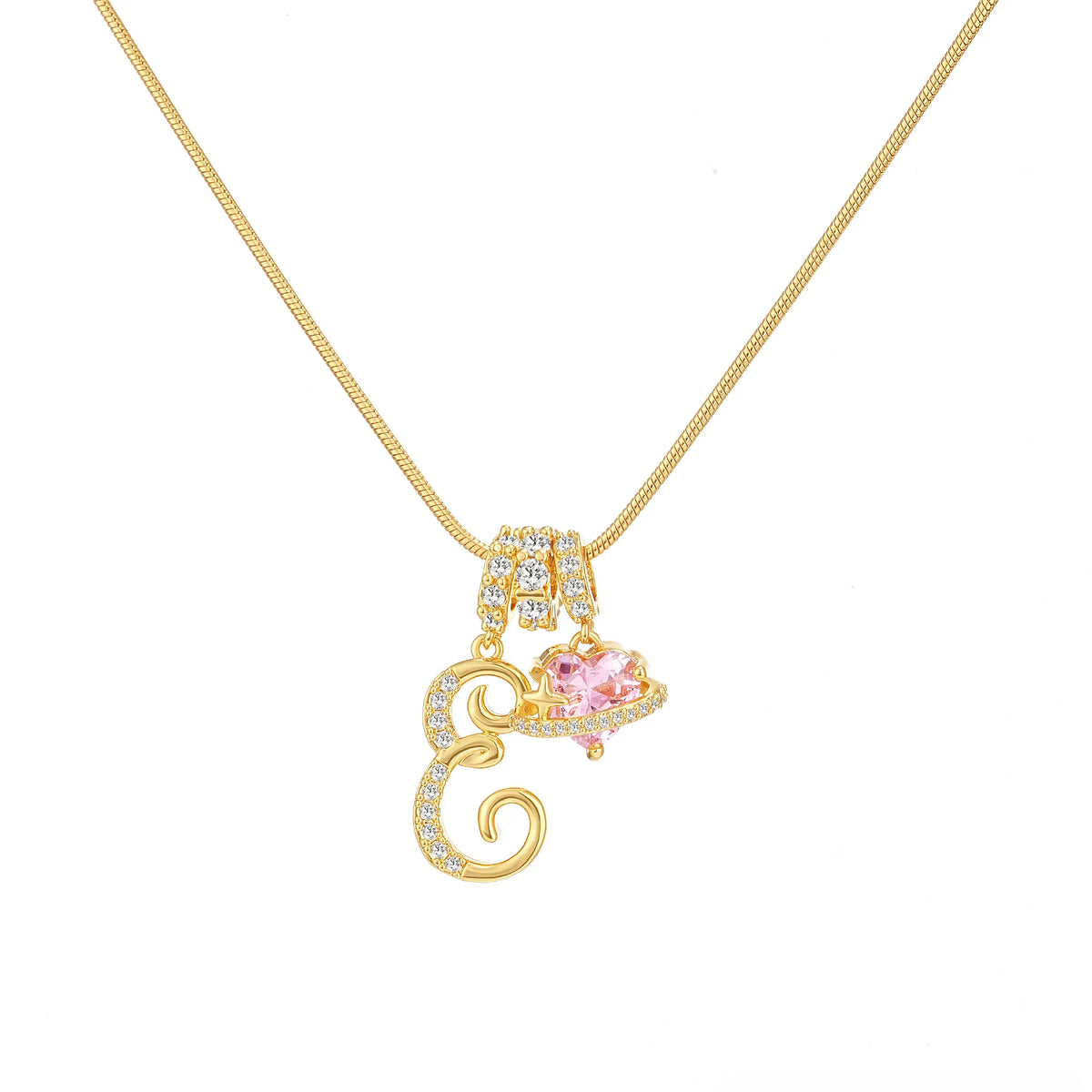 Art-designed personalized name letter necklace